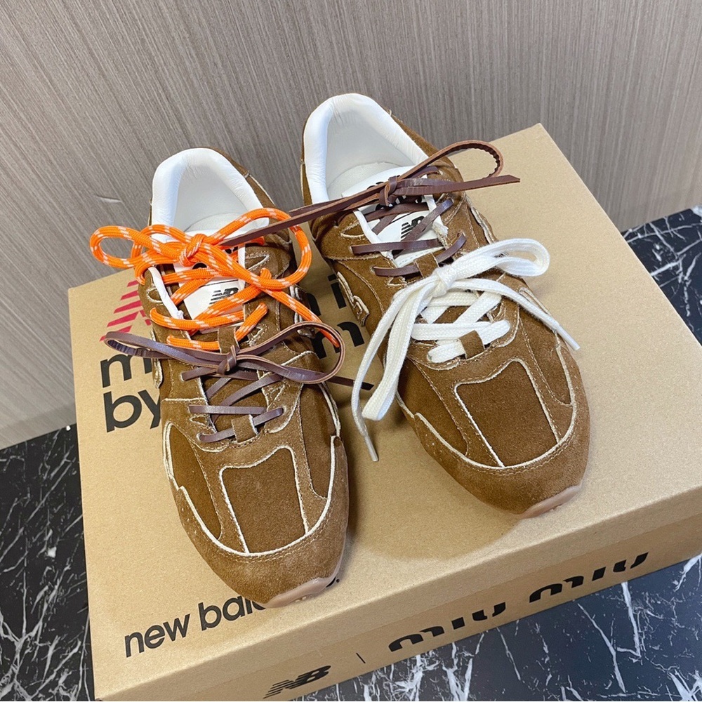New Balance Brown and Orange Sneakers for Everyday Comfort